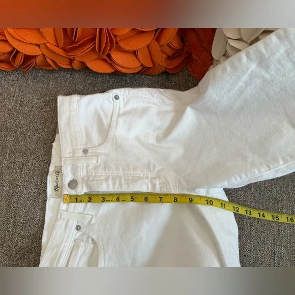 ❣️🆕Madewell 9" High-Rise Skinny Crop White Jeans Destructed Edition❣️ - Picture 10 of 11